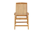 Reclining garden chairs and cushions, set of 6, teak wood WOBZ60539