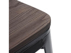 Boisona-A73 stool with black wooden seat MFRF55748