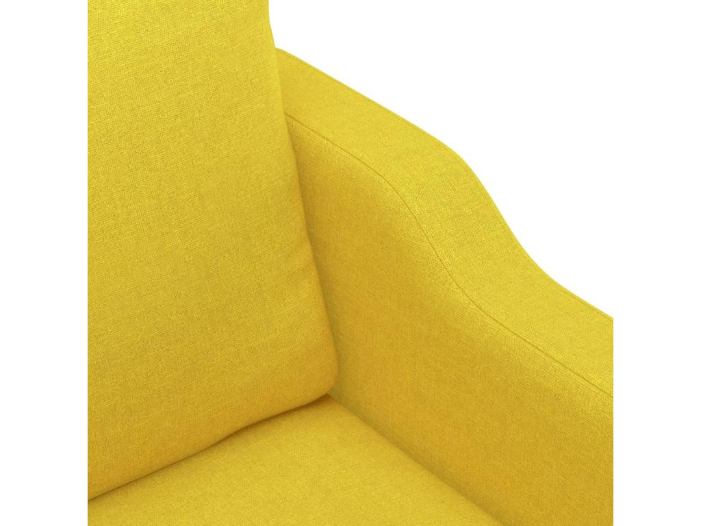 Light yellow armchair, 60 cm, fabric CNMU07363