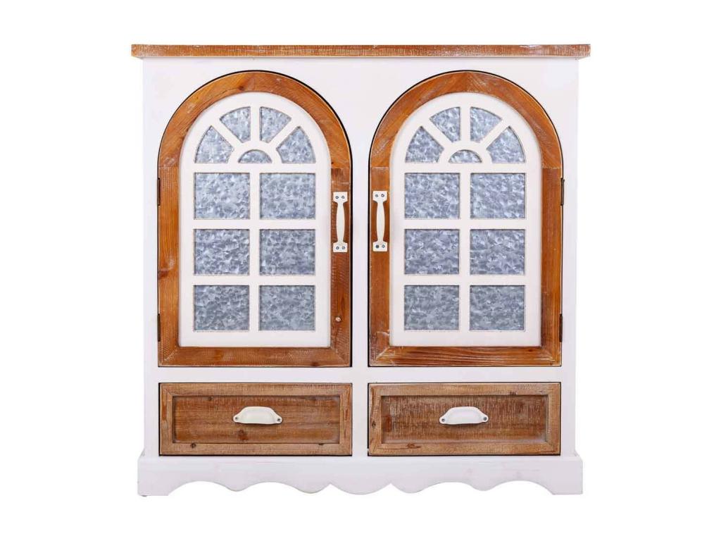 White wooden sideboard 90x35x90h LDJH40684