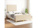 Bed frame with cream headboard 120x190 fabric UGVV94752