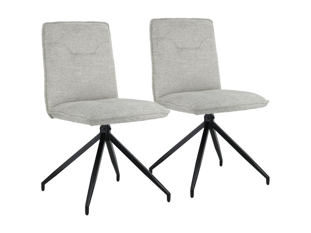Set of 2 beige fabric chairs - Boisona XKWH47017