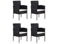 5-piece garden dining set, black, 93 VYYE46954