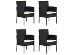 5-piece garden dining set, black, 93 VYYE46954