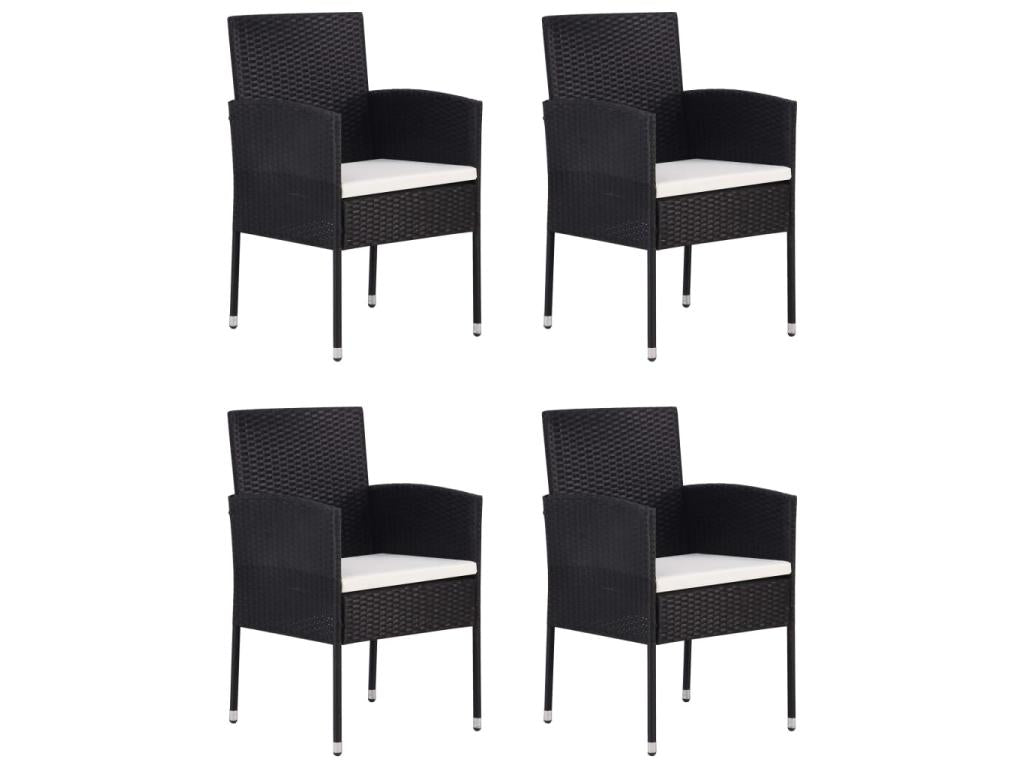 5-piece garden dining set, black, 93 VYYE46954