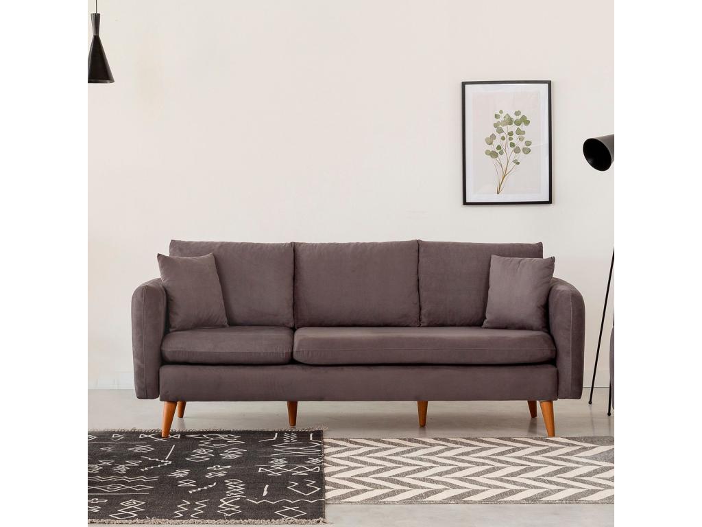 Boisona 3-seater sofa in Anthracite Velvet USJC31789