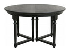 Extendable Round Table with 6 Wooden Legs - Boisona Black - Boisona HYXS85775