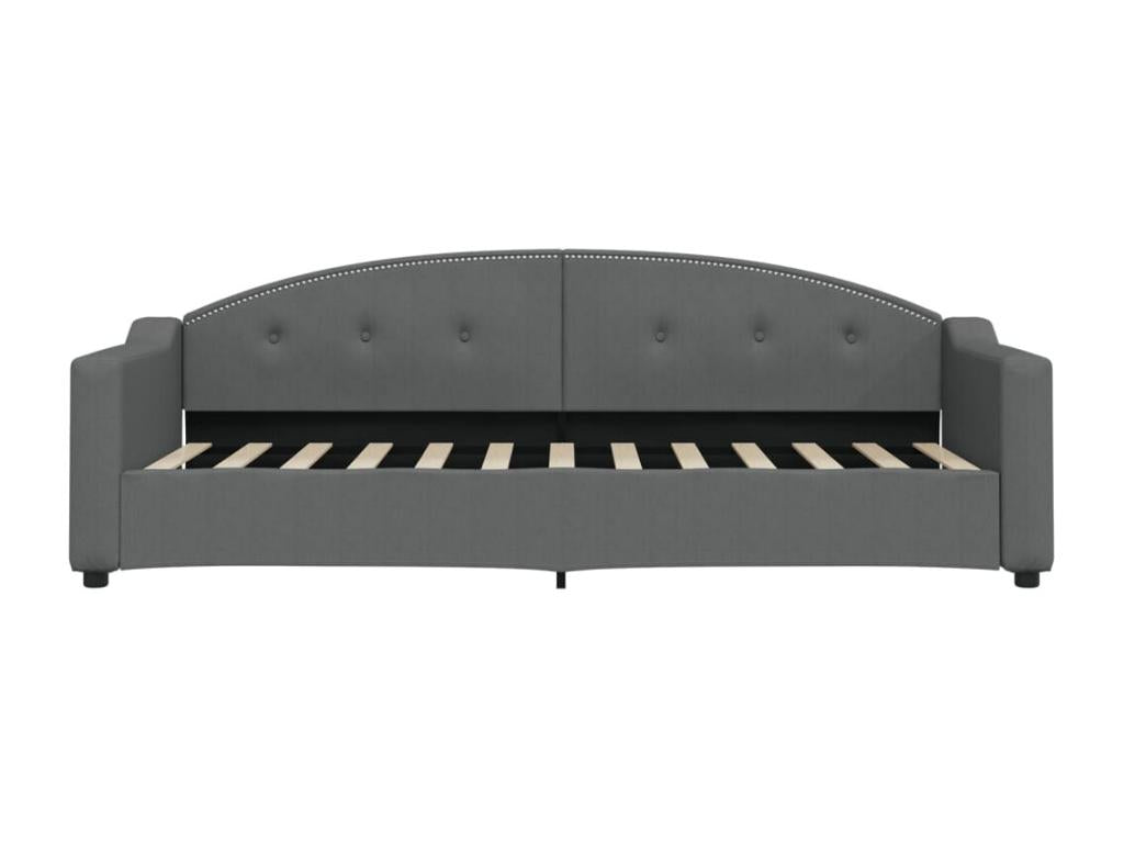 Daybed with dark grey mattress 80x200 cm fabric SONS78320