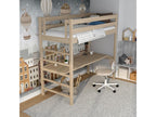 Oak loft bed with desk N01 Whitewashed Oak 90x190 HRJG28938