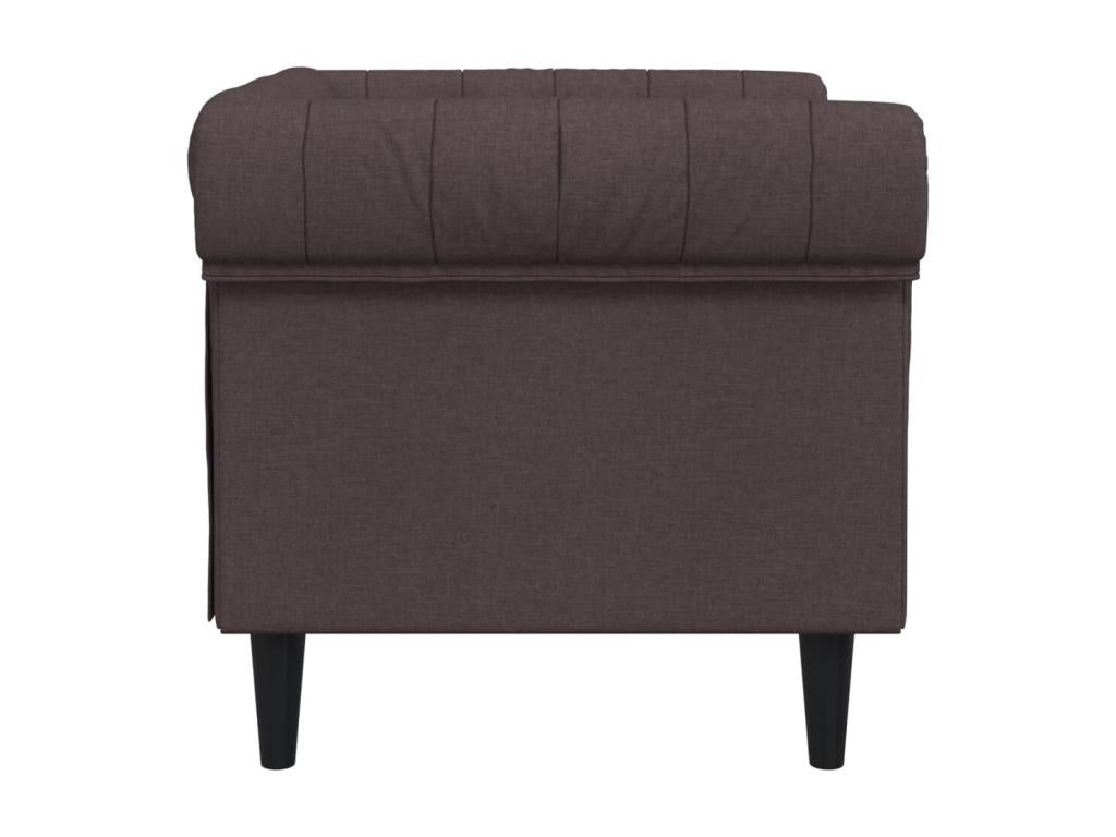 Boisona armchair, dark brown fabric, KIAX01378