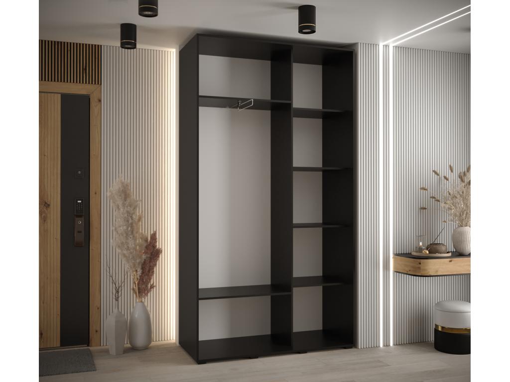 Boisona 8 Sliding Door Wardrobe 235.2/140/45 2 Doors Black/Boisona/Black JDME18544