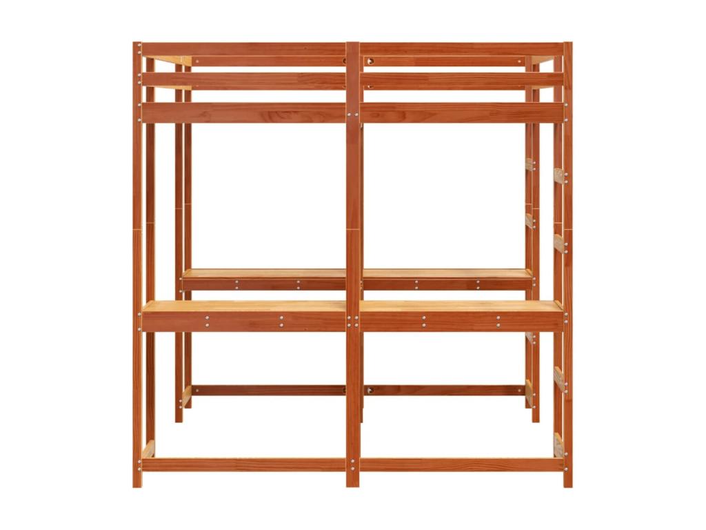 Bunk bed, desk, and ladder 160x200cm solid pine wood SDXN57032