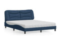 Bed with blue mattress 160x200 cm fabric LIQA29413
