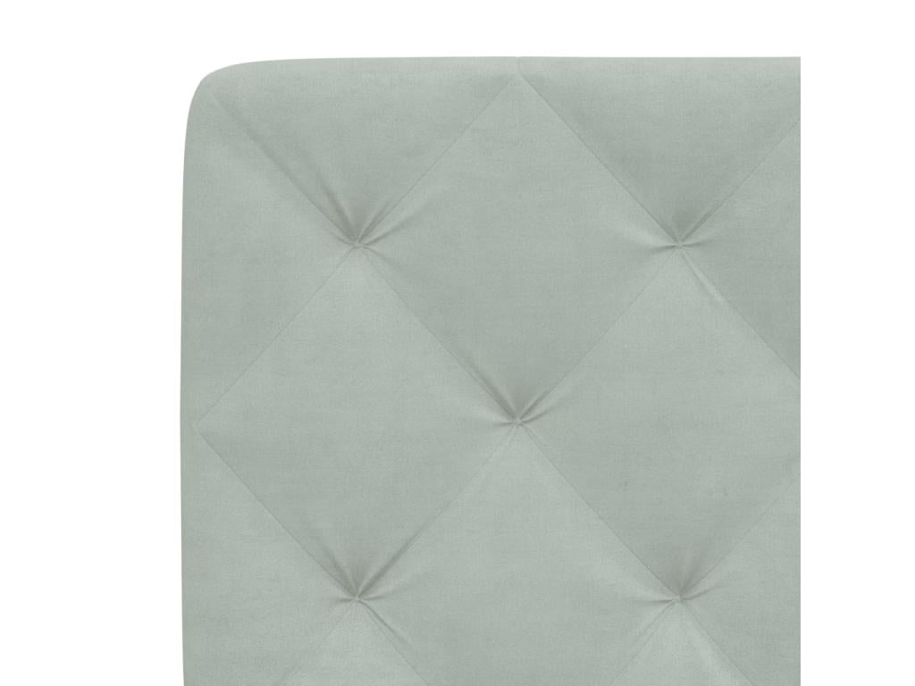 Light grey velvet headboard cushion 180cm UPRE96405