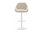 Bar stool x1, white metal, 51x52x89 cm, 10 0004549 UVWY93815