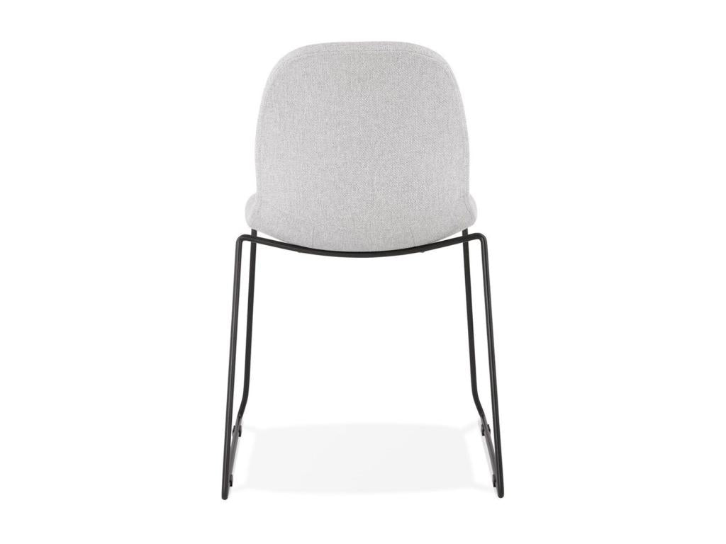 Boisona 85cm Grey/Black Fabric Designer Chair LUWJ39005