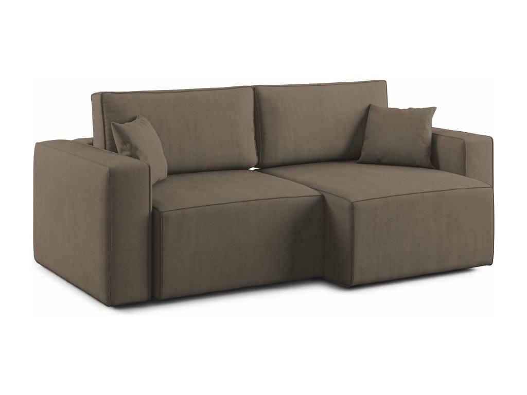 Boisona Sofa with pull-out seat in waterproof fabric T02 180 cm brown JJYY23187