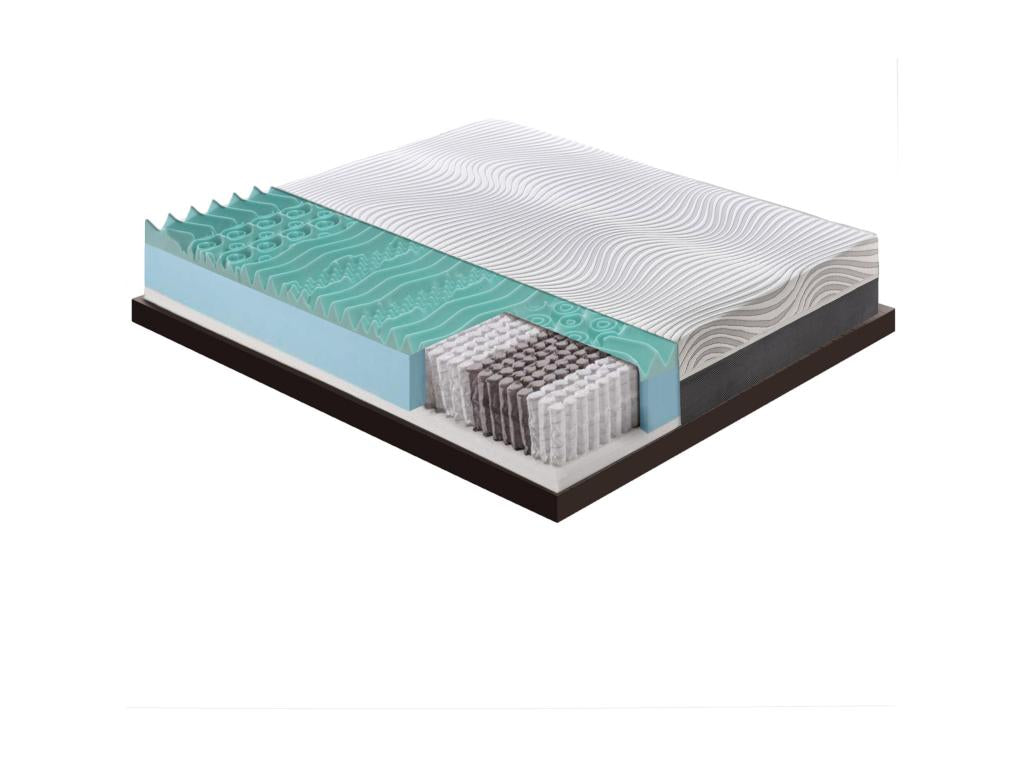 Pocket spring mattress - memory foam - 9 zones with removable cover, Boisona model 150x200 cm XXQP97556