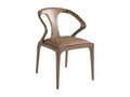 Modern chair in ash wood, walnut color and faux leather Boisona GYPW51108