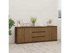 Side cabinet Honey brown 180x36x65 cm Solid pine wood GHLY49575