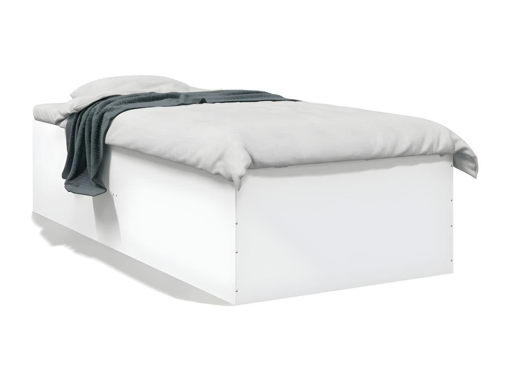 White bed frame without mattress, 90x200 cm, ZFEC81051