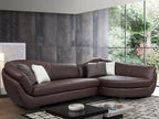Boisona 5-seater buffalo leather corner sofa - Brown - Right-hand corner by Boisona GMYS29386