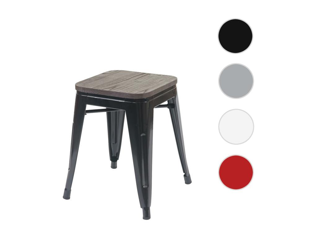 Boisona-A73 stool with black wooden seat MFRF55748