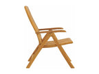 Reclining garden chairs and cushions, set of 6, teak wood WOBZ60539