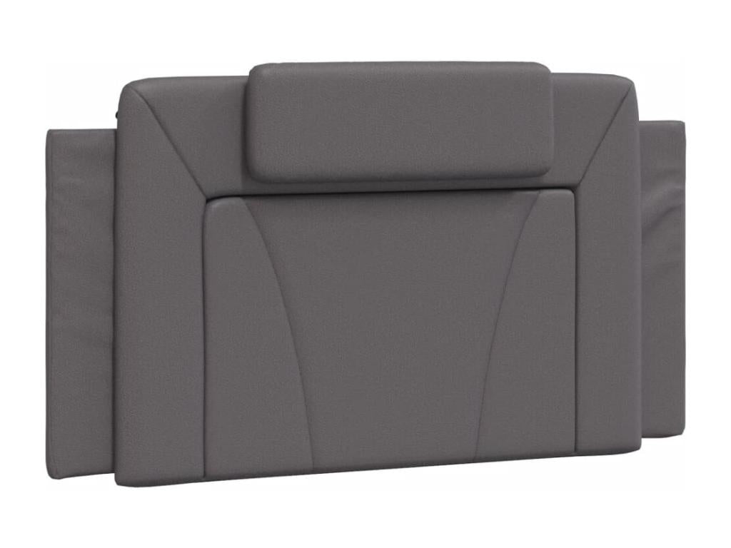 Grey faux leather headboard cushion 100 cm UPVJ86490