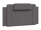 Grey faux leather headboard cushion 100 cm UPVJ86490