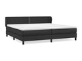 Boisona bed base with black 200x200 faux leather mattress HAGO64326