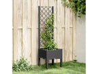 Planter with black trellis 40x40x142 PP NVNI62865