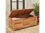 200L Wooden Garden Storage Box - Grey Caja - 125x60cm Cushion Storage Box with 2 Gas Springs and Handles PNSW64681
