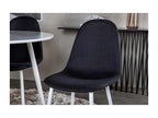 Boisona fabric chair with steel legs, set of 2, black and white, FOLJ27521