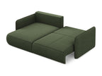 Boisona WEPJ88942 2.5-seater left-hand corner sofa bed in textured fabric - olive