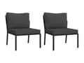 Boisona 7-piece garden furniture set with grey cushions, steel frame EXVN81329