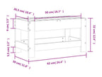 Garden footrest 62x30x32 solid pine wood BWYV46931