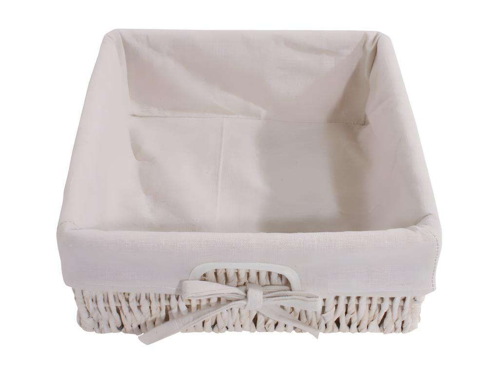 Chest of drawers/bench with 2 baskets and 2 drawers, 62x33x42cm, Boisona vintage white wardrobe, IONJ64781