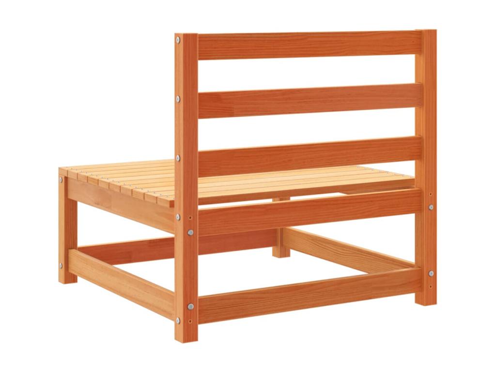 7-piece garden furniture set, brown wax finish, solid pine wood GTAU00595