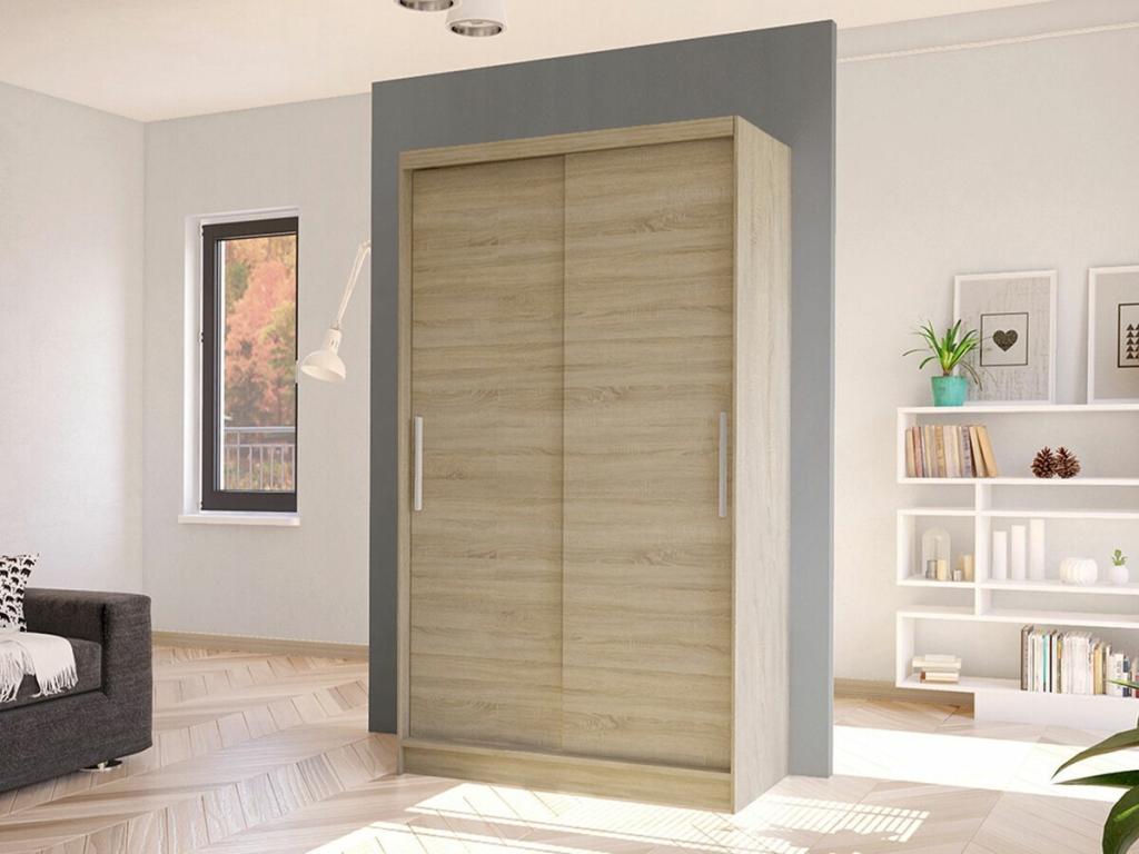 Boisona 162 Wardrobe, Boisona Oak, 200x100x58cm, Sliding Wardrobe Doors, LQBJ37291