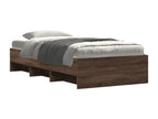 Bed frame without mattress, brown oak, 90x190cm, engineered wood, EVLK83409