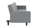 Sofa bed with light grey fabric cushions VECX58348