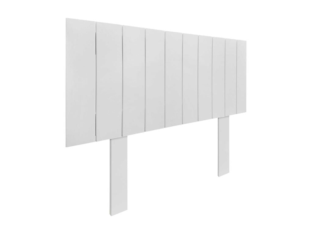 Boisona Recycled Wood Headboard, Vertical Style, with Legs, 90x115cm, for 90cm Beds - Solid White MOED66239