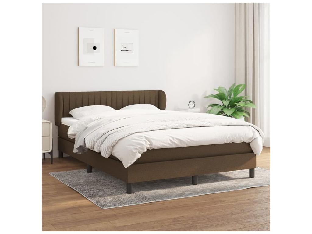Boisona bed base with mattress, dark brown, 140x190 MKDF82986