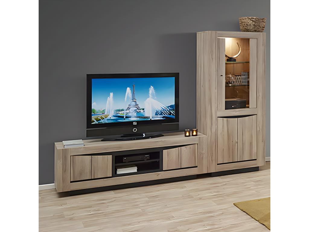 Boisona - 2-Door TV Stand with Central Niche BGNK56383