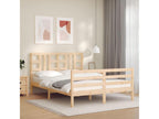 Bed frame with headboard 160x200 cm solid wood JROE94049