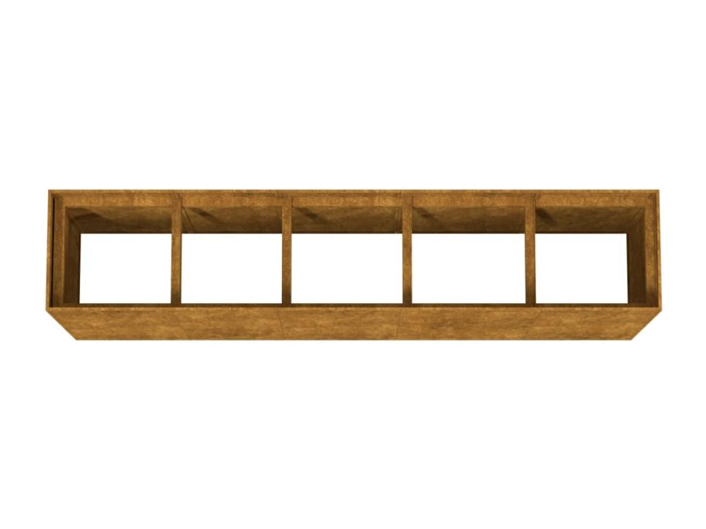 Raised garden bed 200x40x80 corten steel JZUG86333