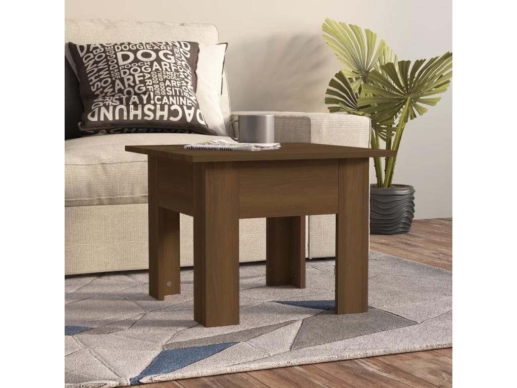 Coffee table, brown oak, 55x55x42 cm, chipboard, BLMH28907