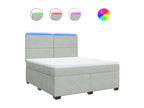 Boisona bed base and mattress, light grey, 180x200cm, velvet, TVXD85641