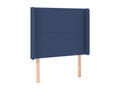 Headboard with wings, Blue, 83x16x118/128 cm, Fabric ZTVL86714